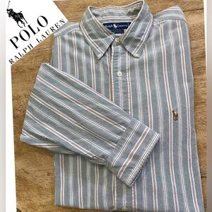 Polo‎ by Ralph Lauren Yarmouth Men’s Size 17-35 Pinstripe Long Sleeve Oxford